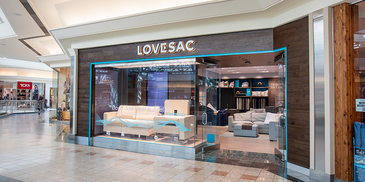 Lovesac豆袋椅懶人模塊化沙發(fā)展廳