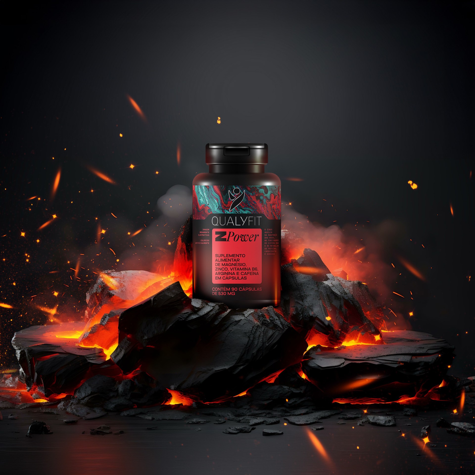 Qualyfit營養補充劑健康保健品更新logo設計包裝設計，運動風logo+藝術底色