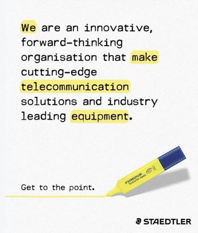 施德樓熒光筆“直奔主題”創意廣告