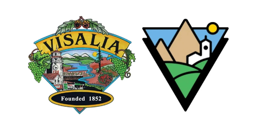 加州visalia維塞利亞城市-新舊logo對(duì)比