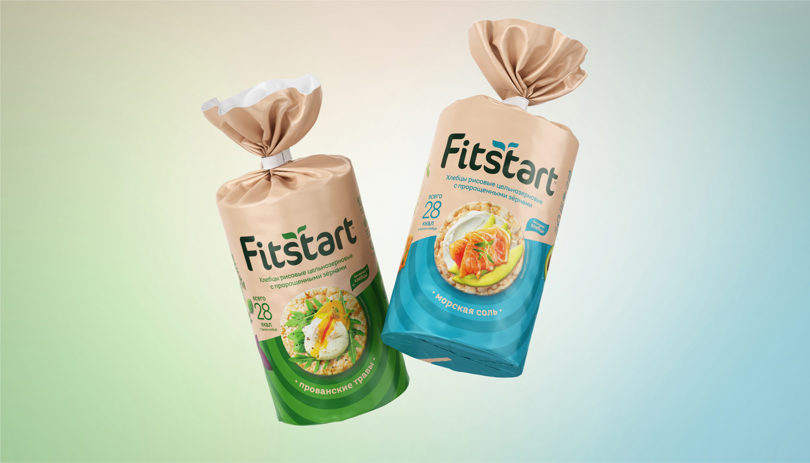 Fitstart 袋裝面包更新包裝設計與logo，融合自然+同心半圓圈識別設計