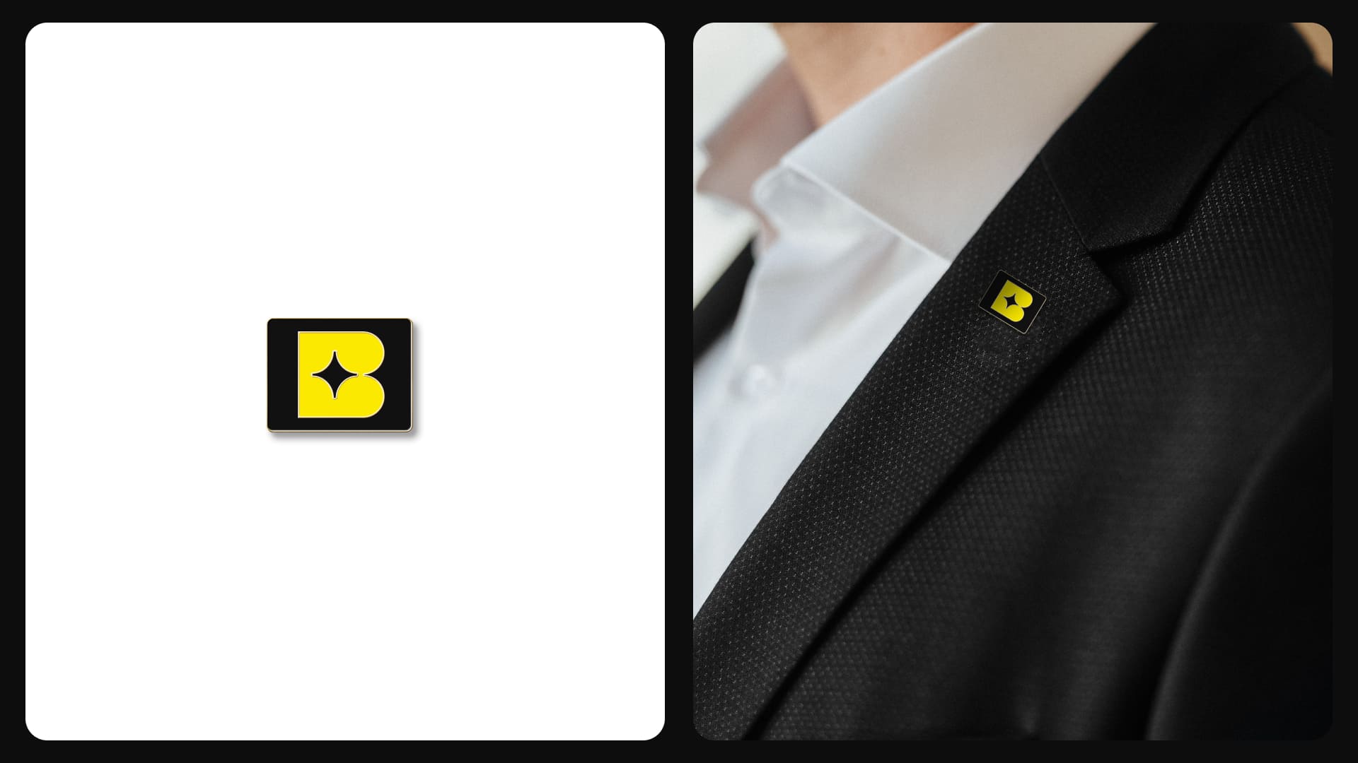 Black Wallet 財務規劃和投資咨詢金融公司vi設計企業形象設計，黃色B字母+星元素