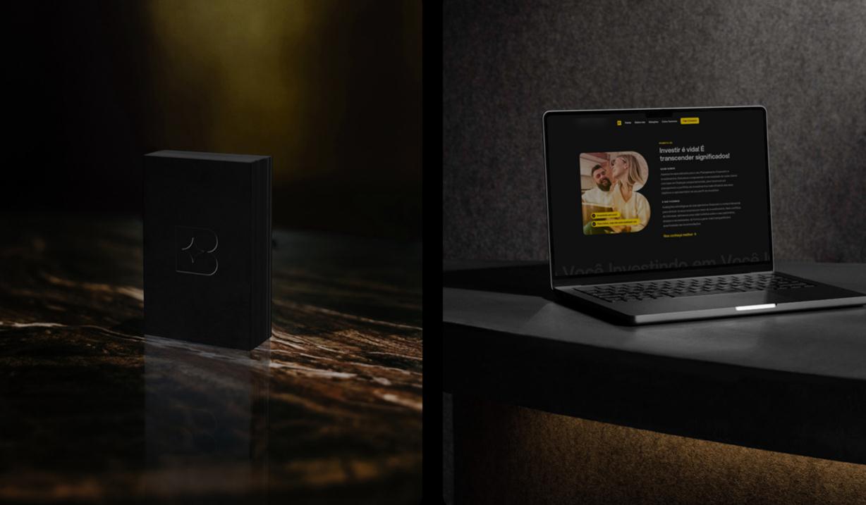 Black Wallet 財務規劃和投資咨詢金融公司vi設計企業形象設計，黃色B字母+星元素