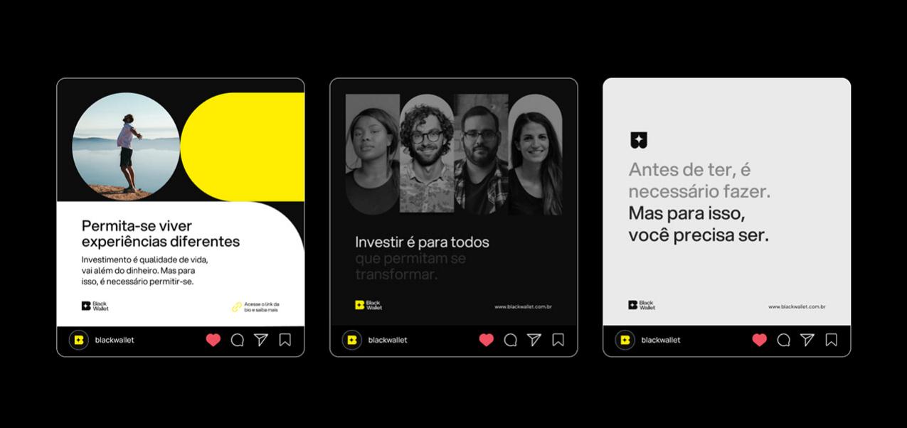 Black Wallet 財務規劃和投資咨詢金融公司vi設計企業形象設計，黃色B字母+星元素