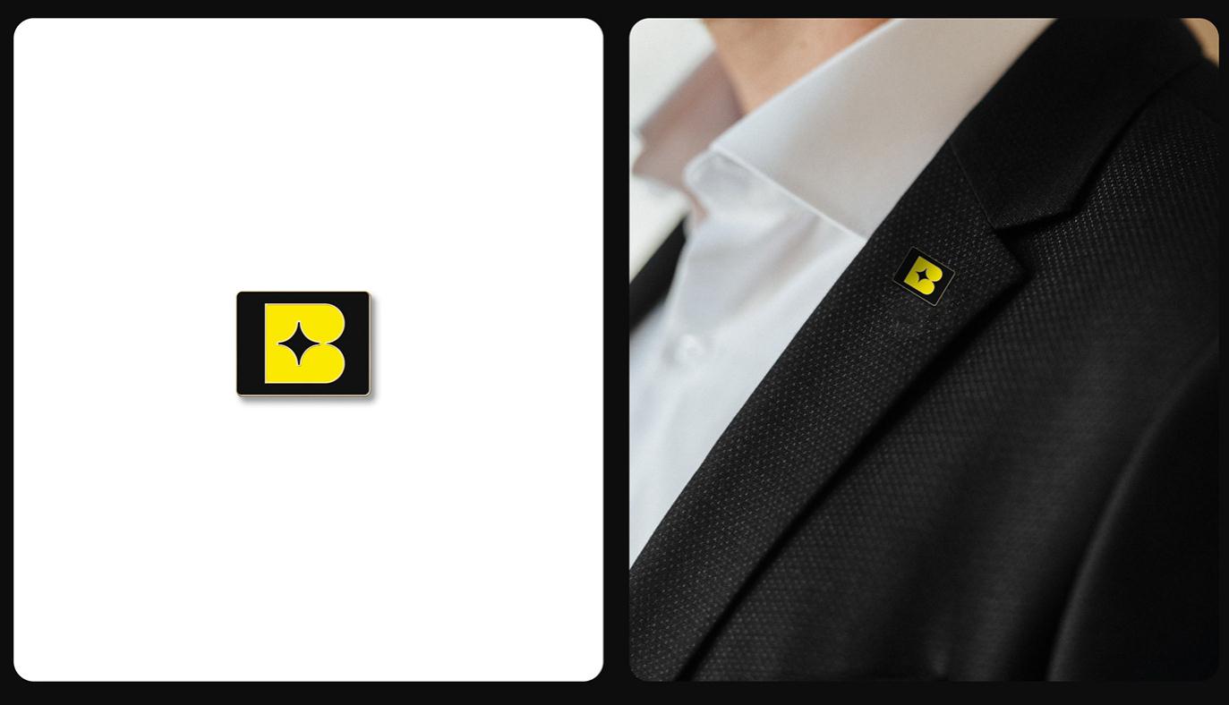 Black Wallet 財務規劃和投資咨詢金融公司vi設計企業形象設計，黃色B字母+星元素