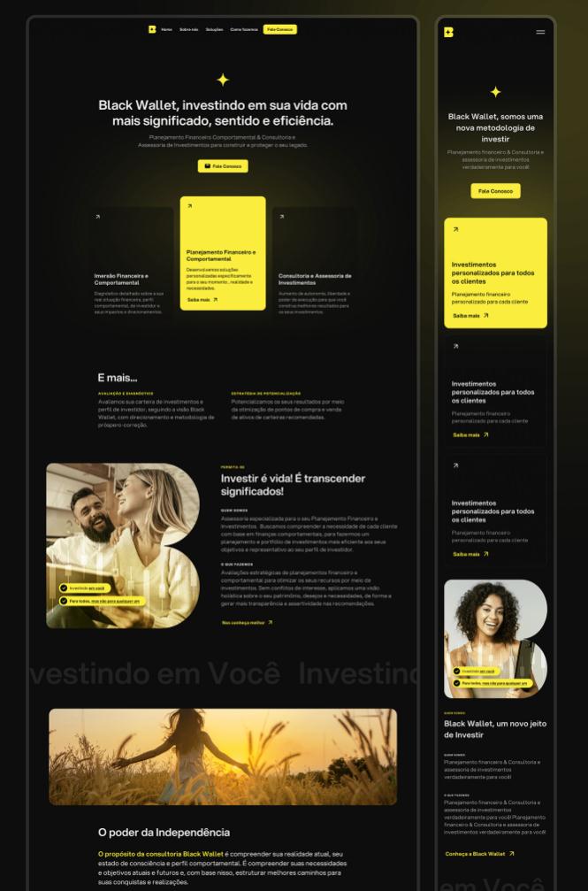 Black Wallet 財務規劃和投資咨詢金融公司vi設計企業形象設計，黃色B字母+星元素