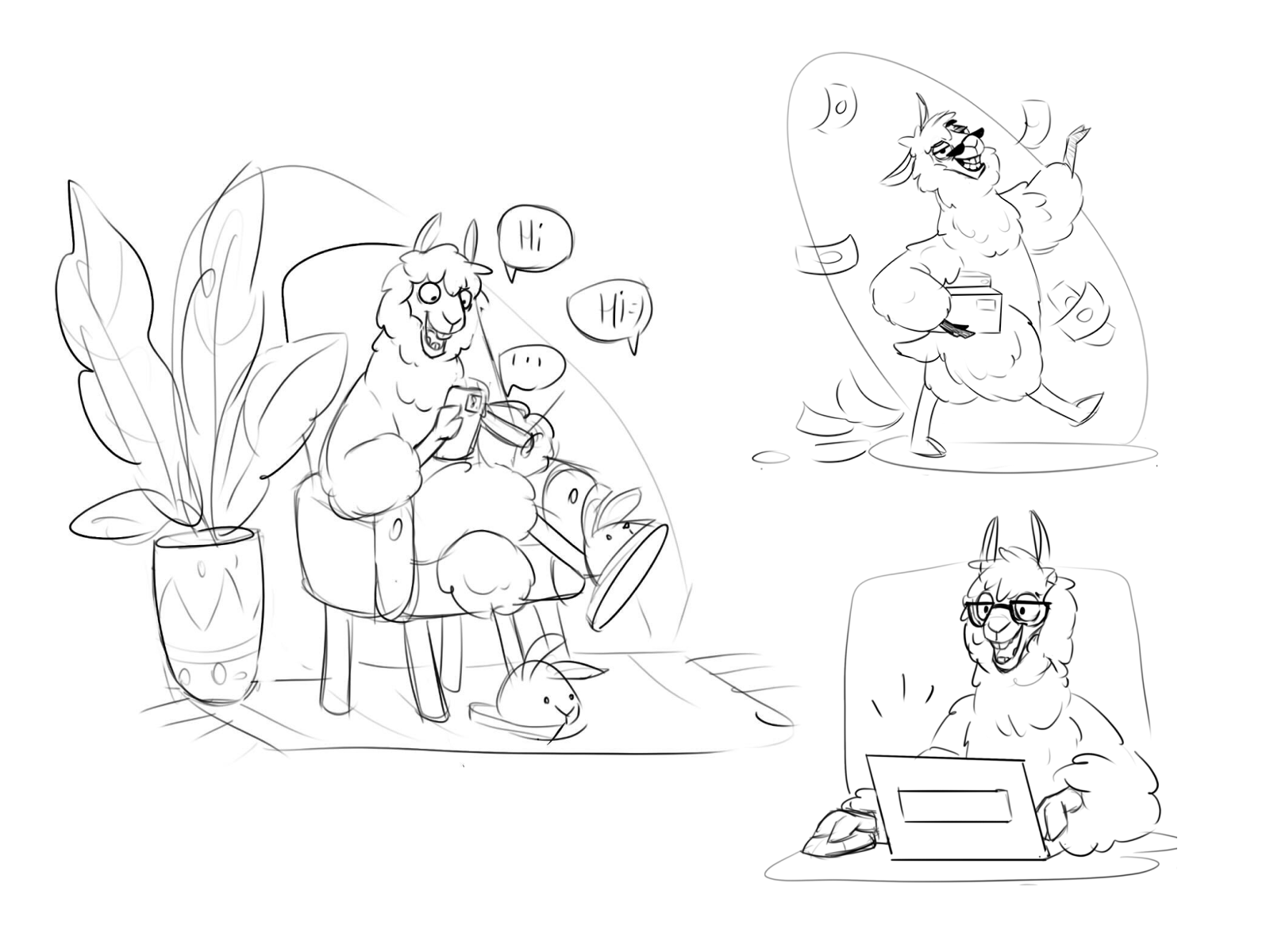 Lagerby 線上商城駱駝吉祥物設計創造過程，表情動作尤為亮眼