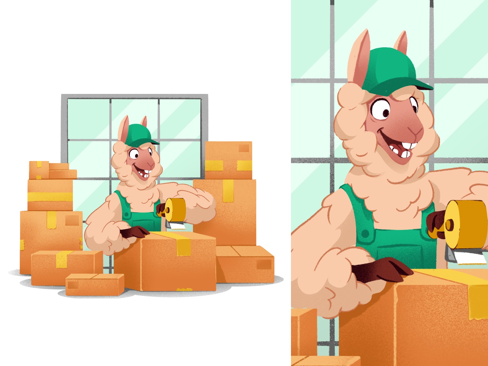 Lagerby 線上商城駱駝吉祥物設計，表情動作尤為亮眼