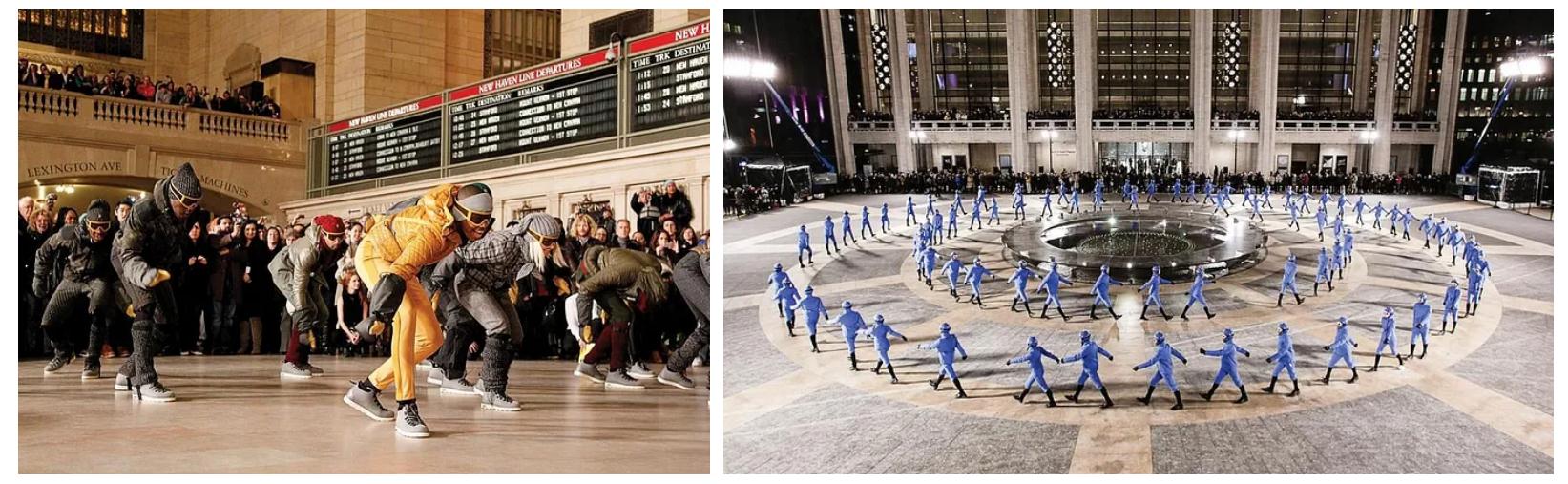 Moncler 在中央車站和林肯中心舉辦了時(shí)裝秀。來(lái)源：華爾街日?qǐng)?bào)