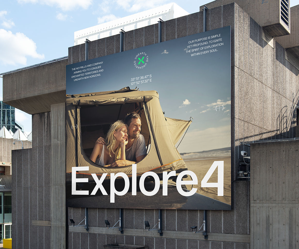 Explore4 四輪驅動探險車輛租賃公司品牌創建與品牌形象設計