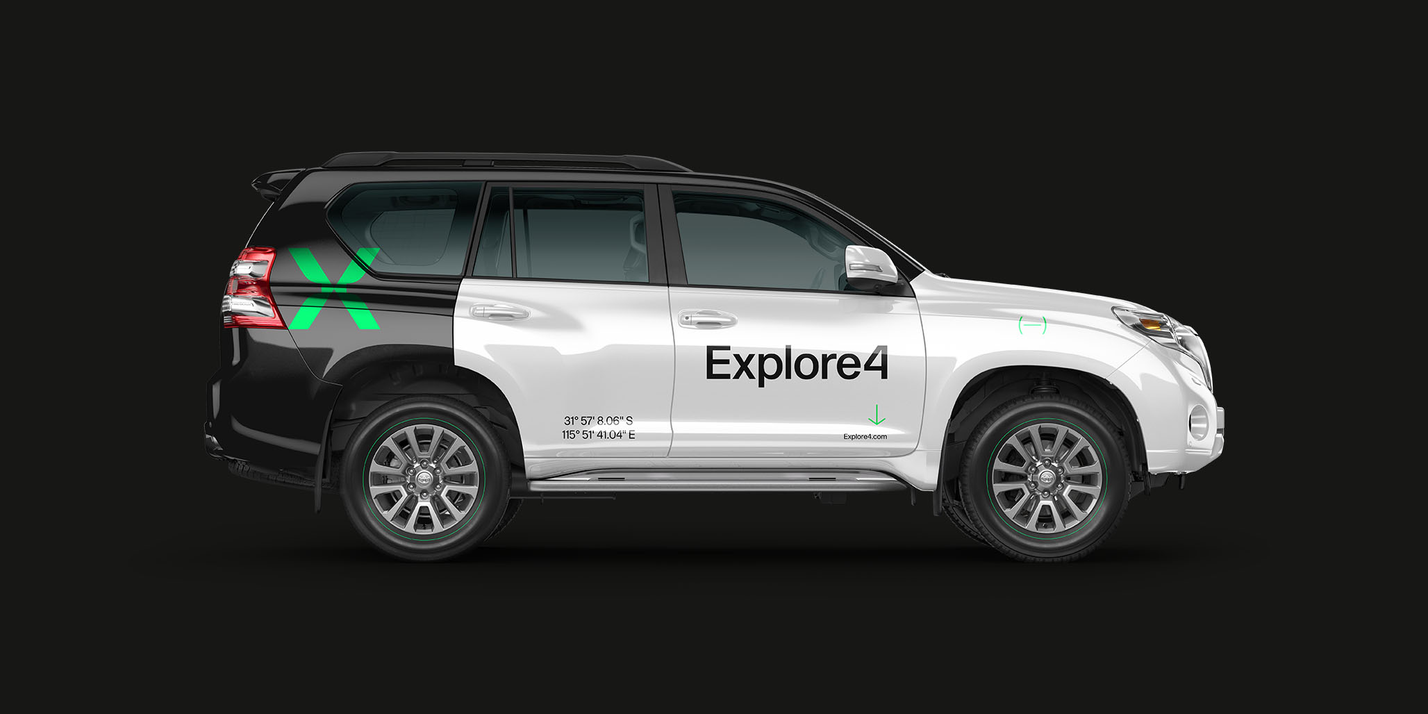 Explore4 四輪驅動探險車輛租賃公司品牌創建與品牌形象設計