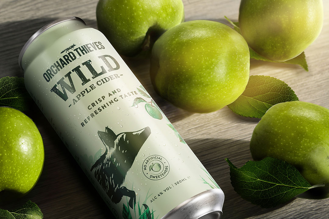 “果園小偷”野生蘋果酒品牌創建策劃狐貍插畫包裝設計電視廣告及宣傳推廣
