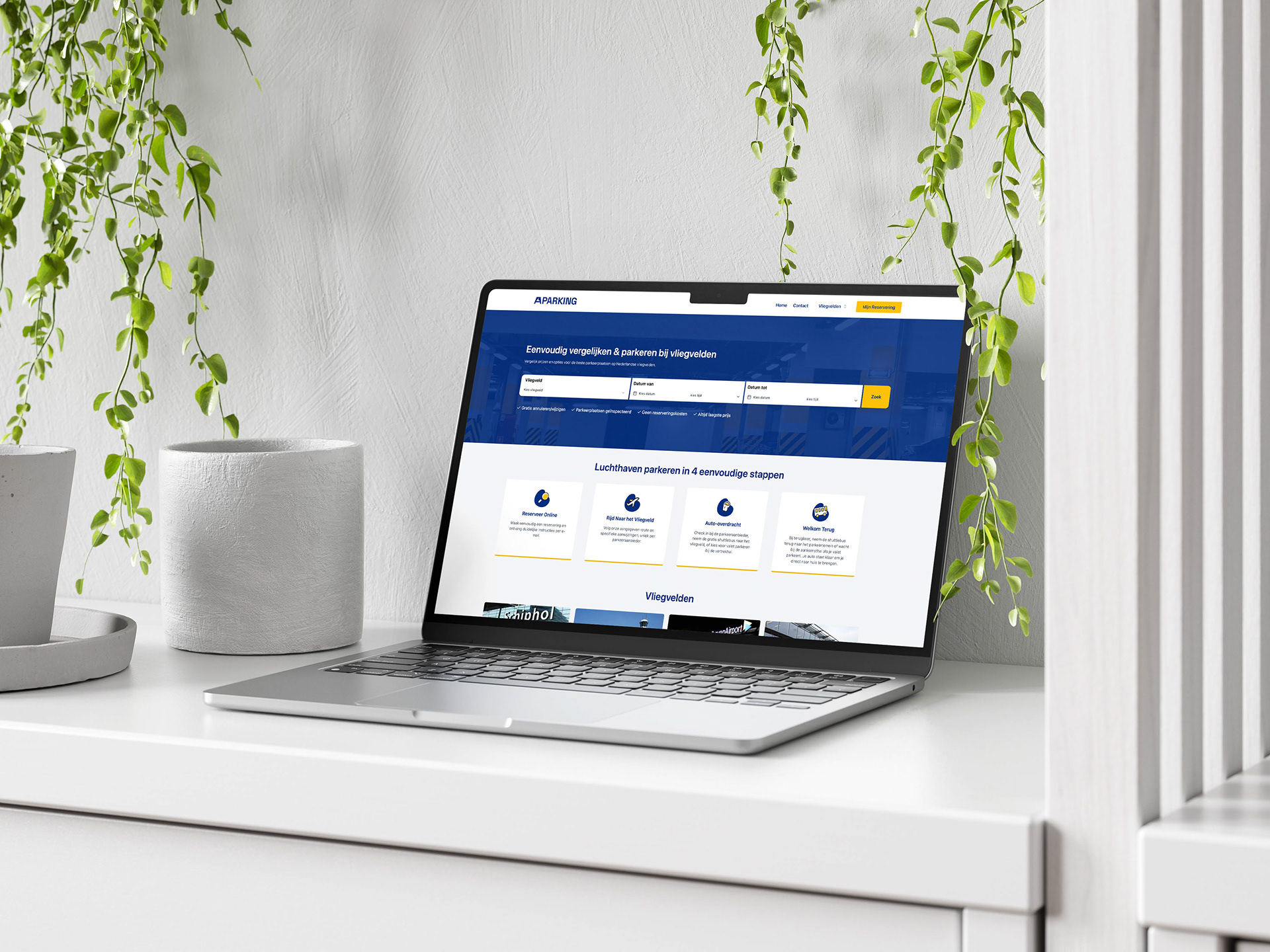 Aparking 停車位預定應用程序app品牌形象設計vi設計。藍黃科技風