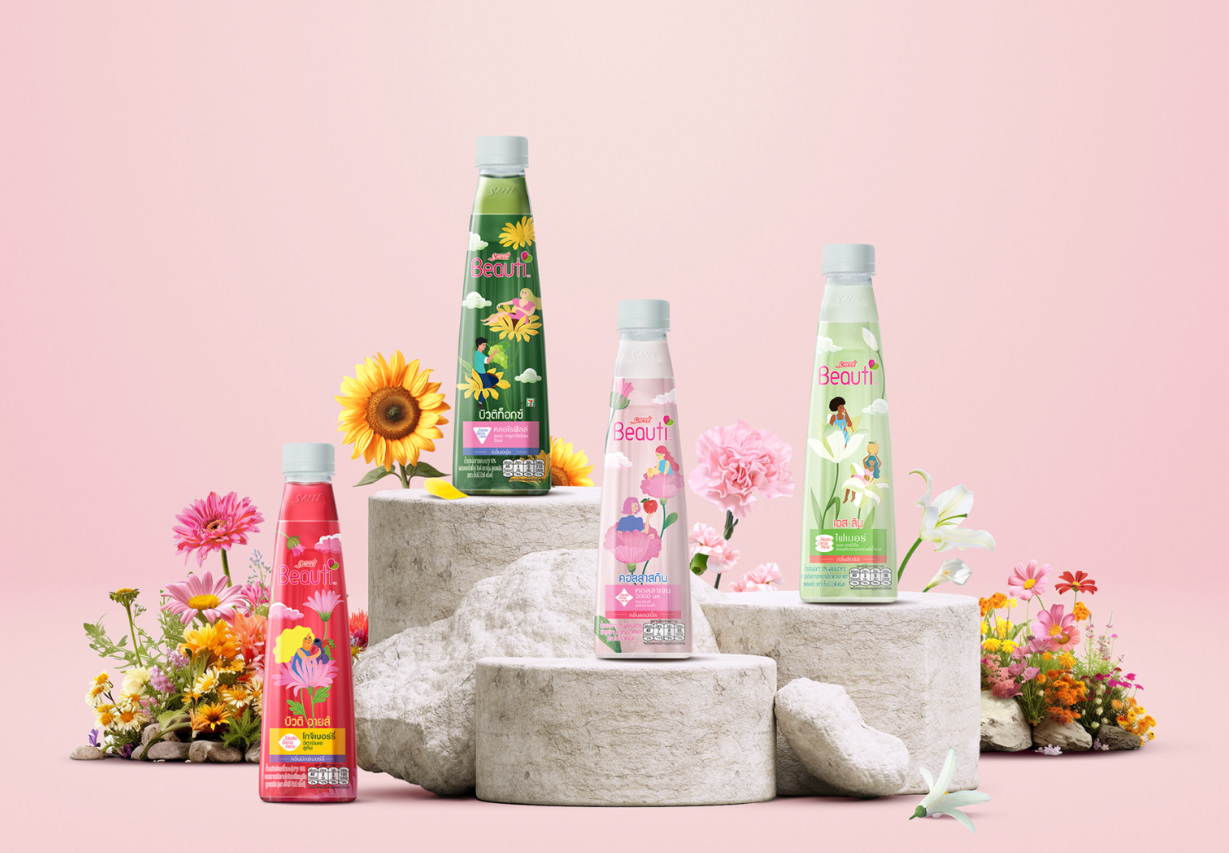 Sappe Beauti 功能保健草本飲料包裝設(shè)計“植物花卉自熱美學(xué)主義插畫”