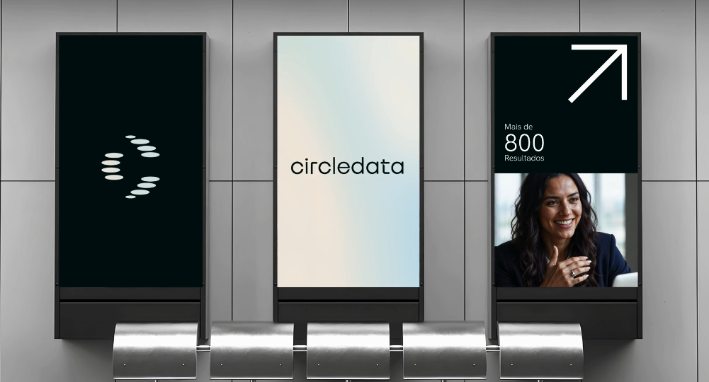 Circledata 數據分析公司logo設計品牌視覺形象vi設計。抽象橢圓形元素