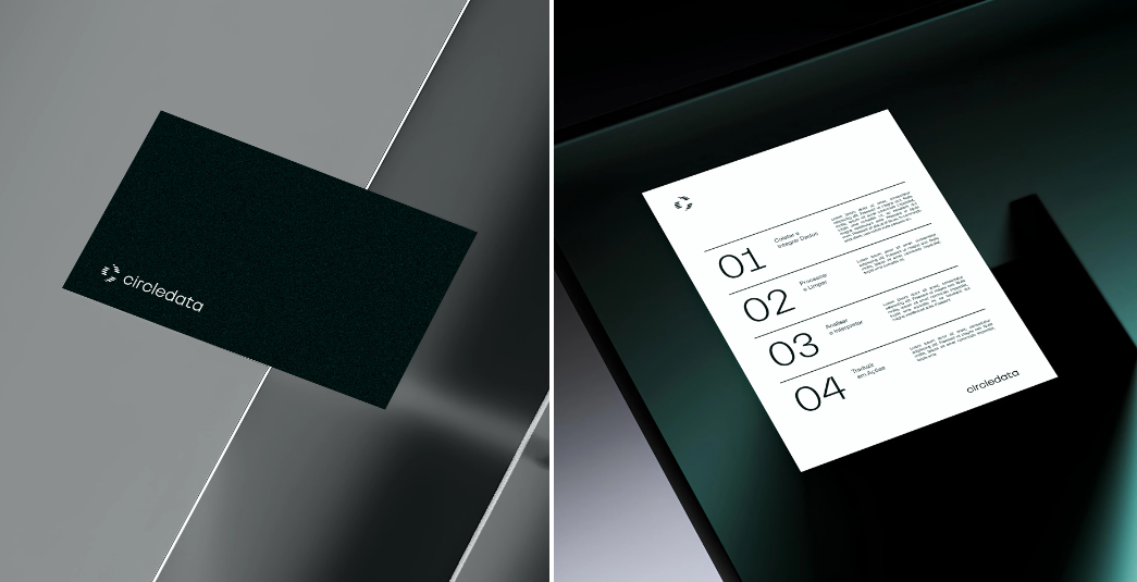 Circledata 數據分析公司logo設計品牌視覺形象vi設計。抽象橢圓形元素