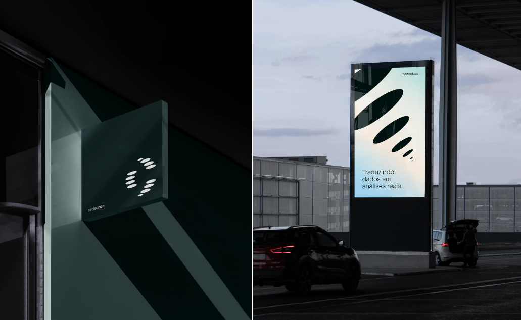 Circledata 數據分析公司logo設計品牌視覺形象vi設計。抽象橢圓形元素