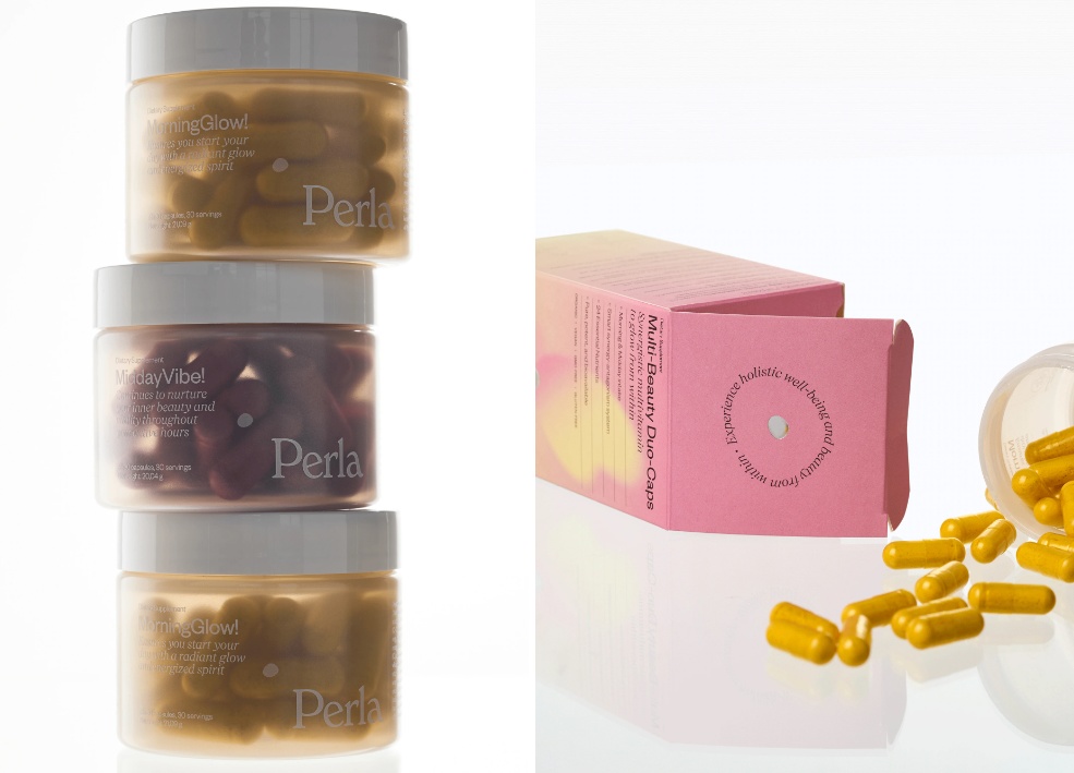 Perla美容保健品營(yíng)養(yǎng)補(bǔ)充劑包裝設(shè)計(jì)，貝殼珍珠模糊下效果