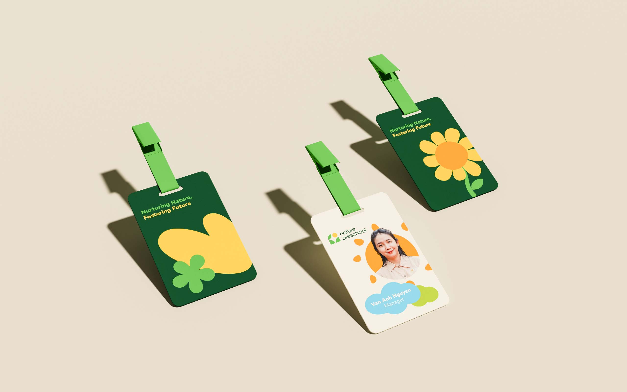 NaturePreschool 幼兒園品牌視覺形象vi設計“向日葵”元素