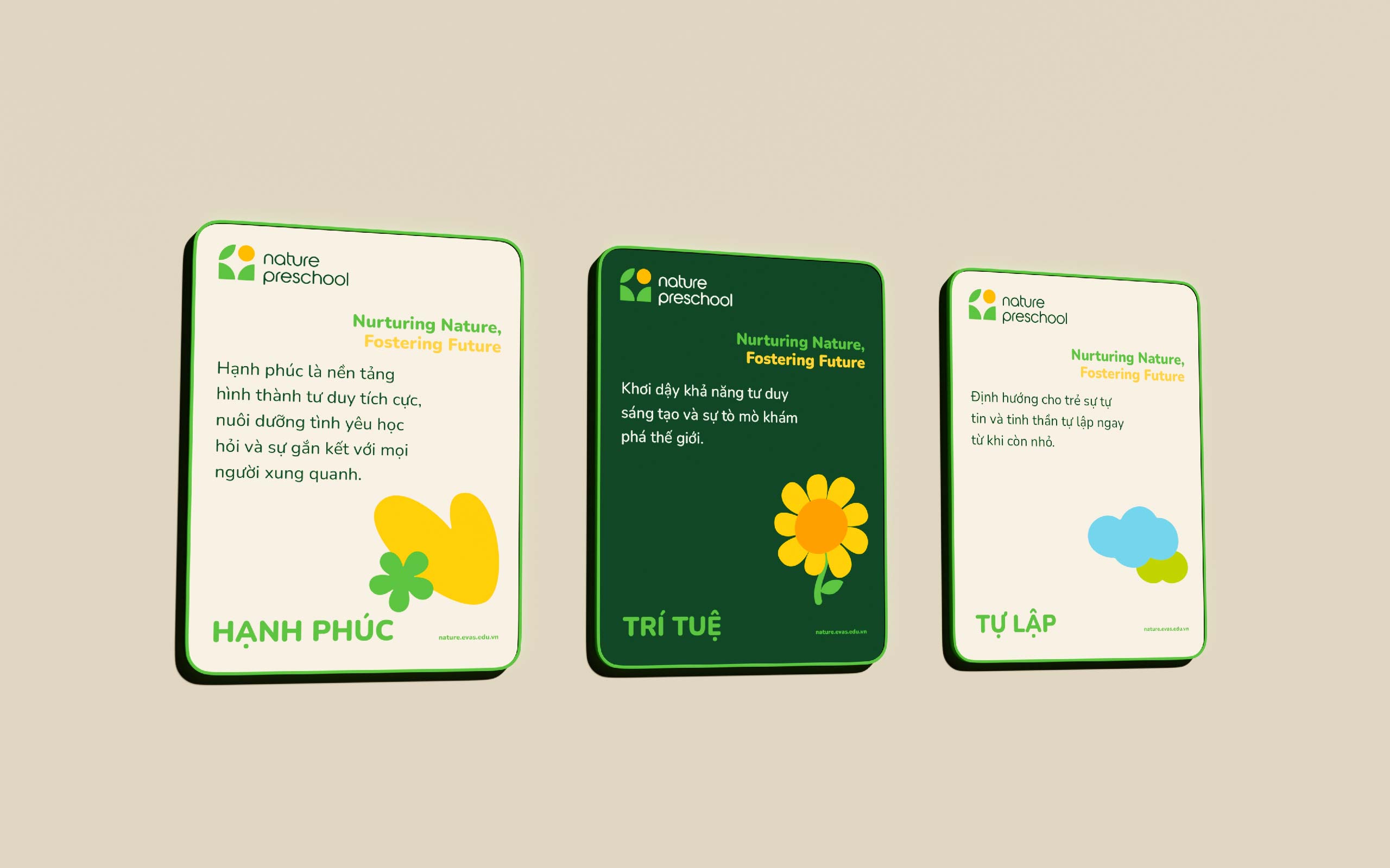 NaturePreschool 幼兒園品牌視覺形象vi設計“向日葵”元素