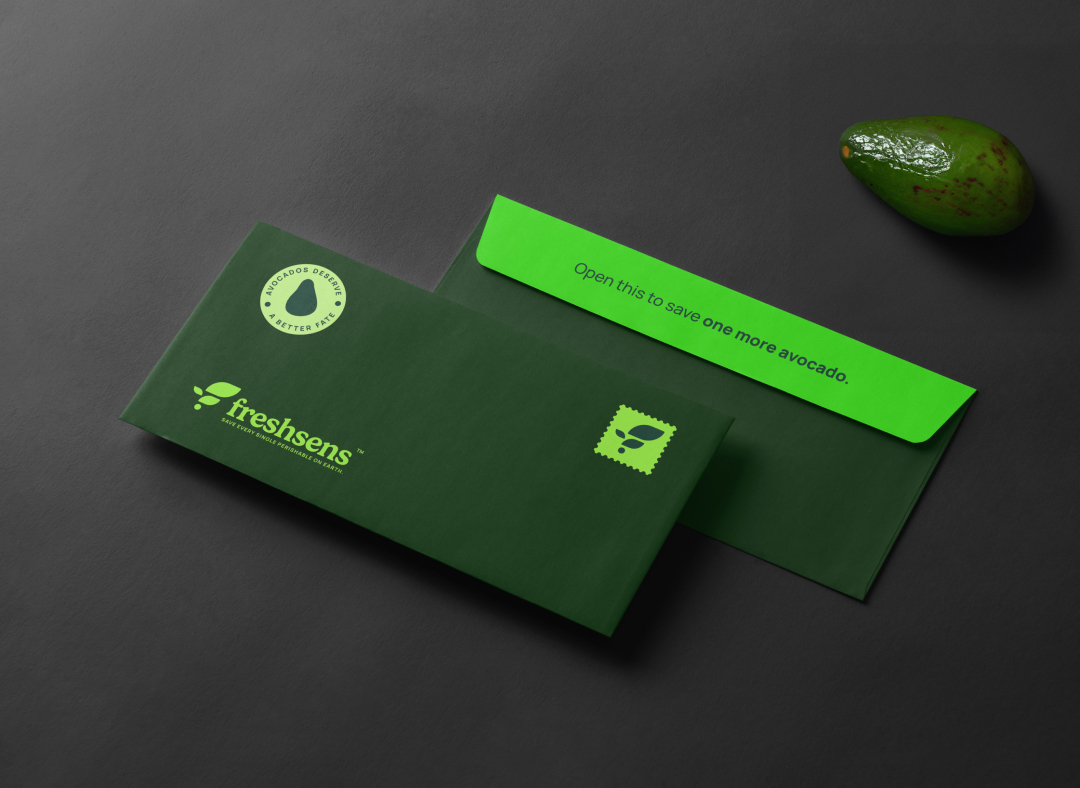 FreshSens農業科技公司logo設計葉子元素