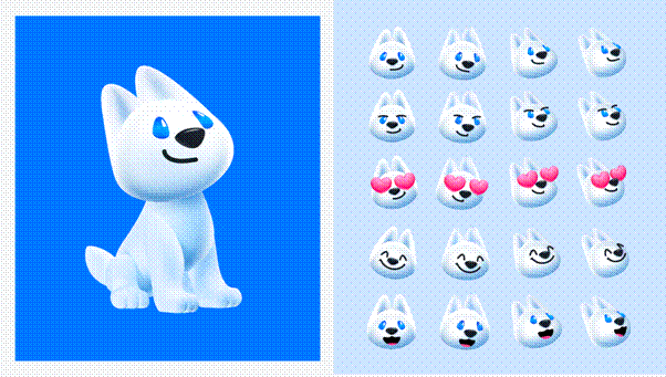 Mail 互聯(lián)網(wǎng)信息平臺品牌機器狗Byte科技吉祥物設計