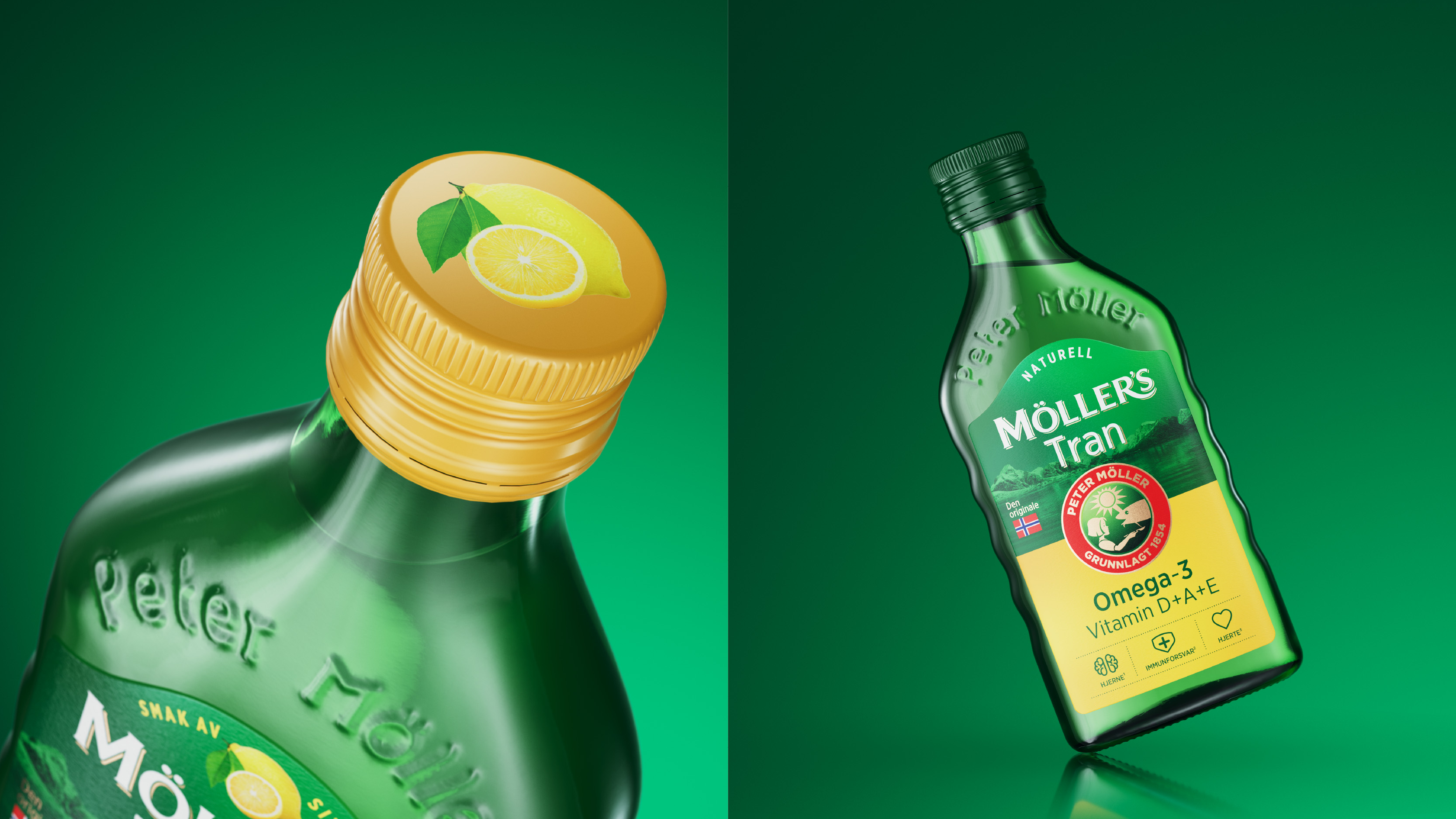 M?ller鱈魚肝油Omega-3保健品重新設(shè)計(jì)包裝，統(tǒng)一品牌風(fēng)格，改變雜亂感覺