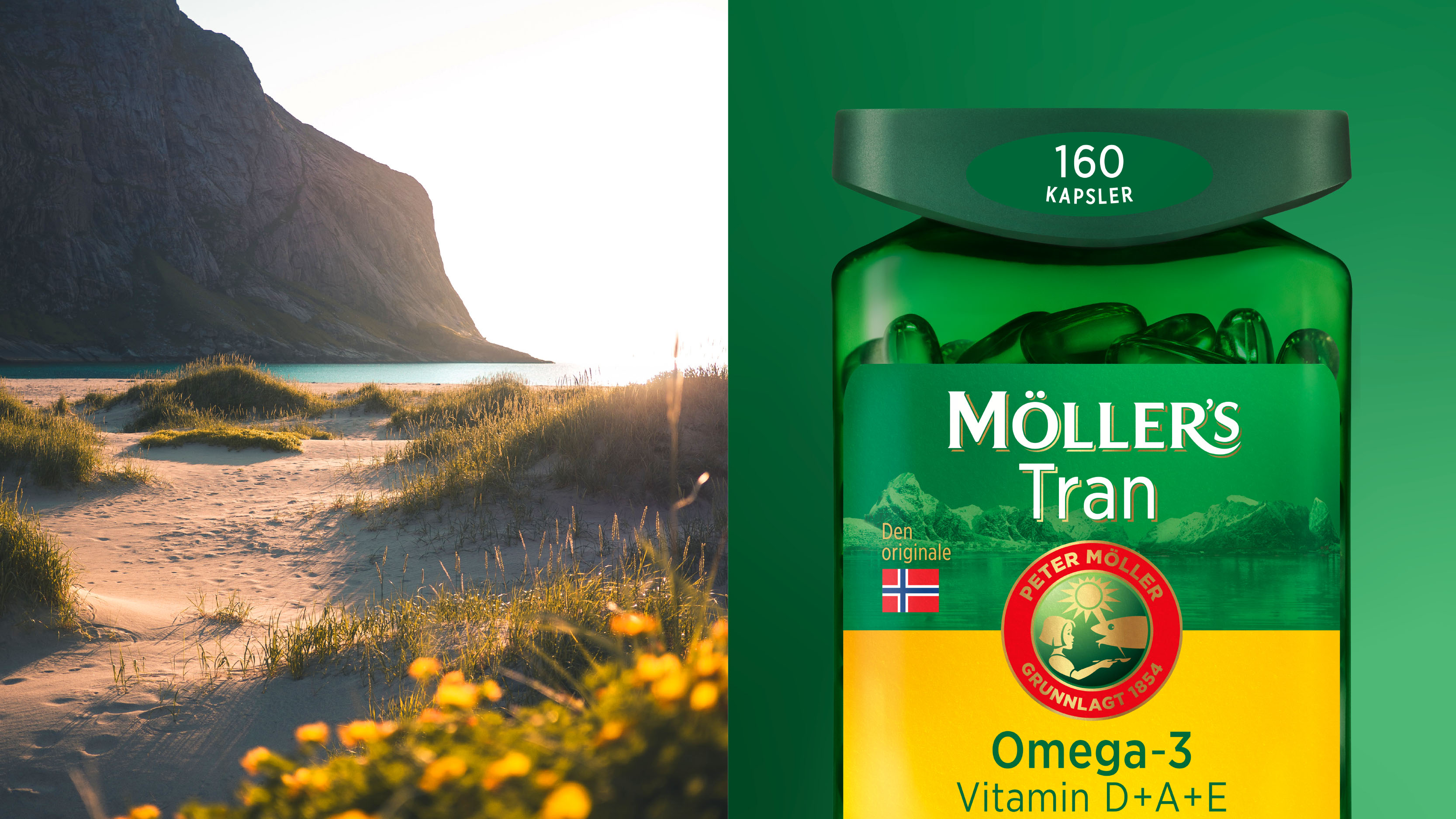 M?ller鱈魚肝油Omega-3保健品重新設(shè)計(jì)包裝，統(tǒng)一品牌風(fēng)格，改變雜亂感覺