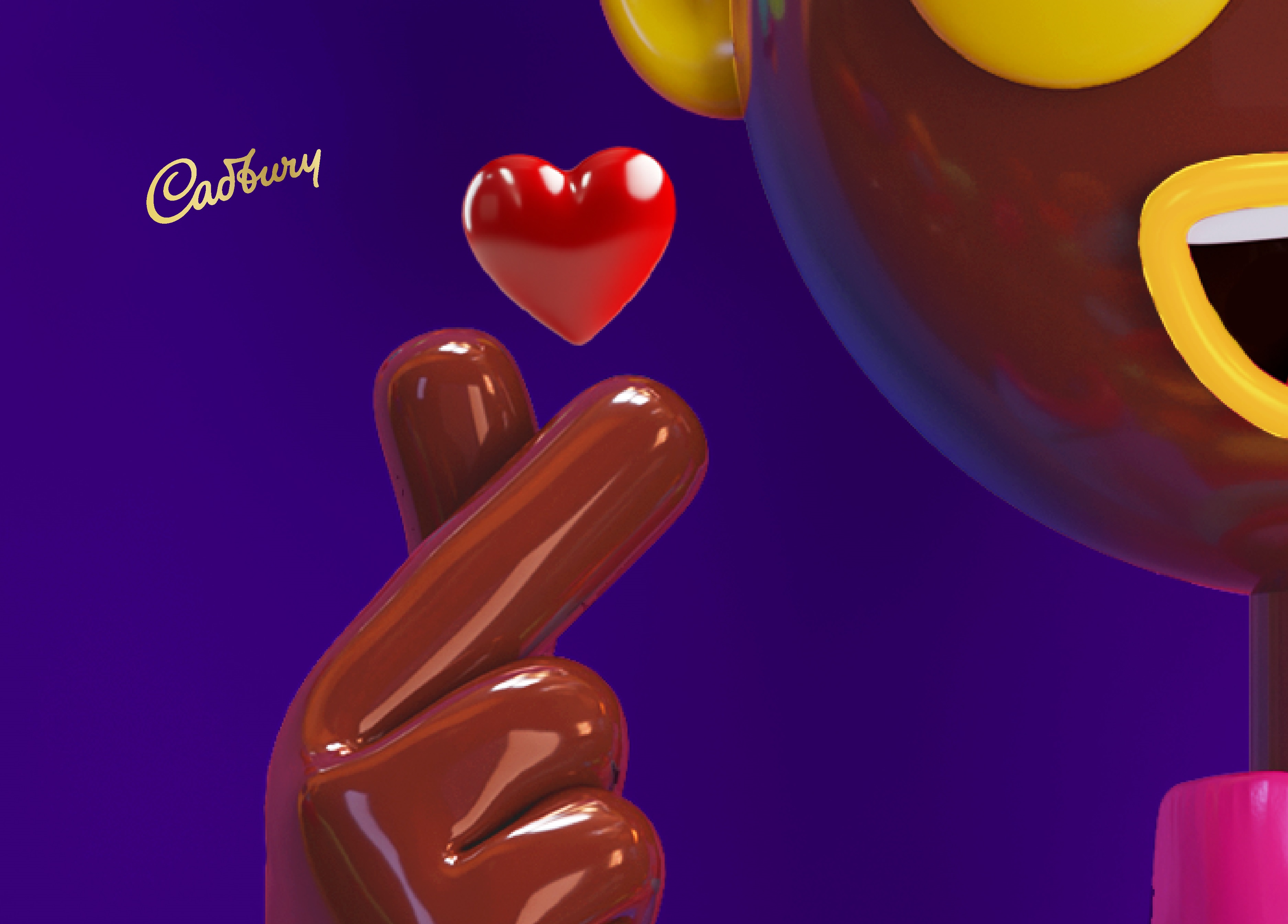 吉百利寶石巧克力兒童糖豆包裝設計 3D建模巧克力女孩元素