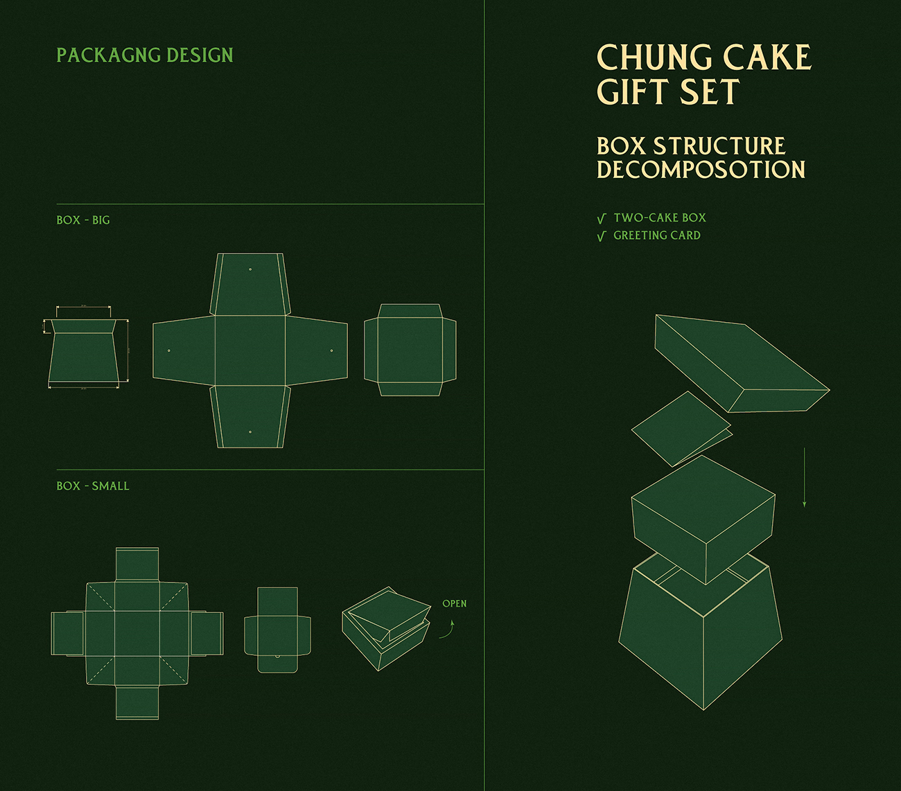 Non Nuoc高平板栗野豬肉粽子禮盒包裝設(shè)計(jì)，傳統(tǒng)岱族服飾少女+自然田園風(fēng)景插畫