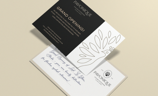 PAVONQUE繡眉睫毛醫療美容機構孔雀logo設計品牌形象vi設計