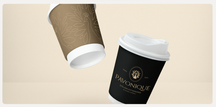 PAVONQUE繡眉睫毛醫療美容機構孔雀logo設計品牌形象vi設計