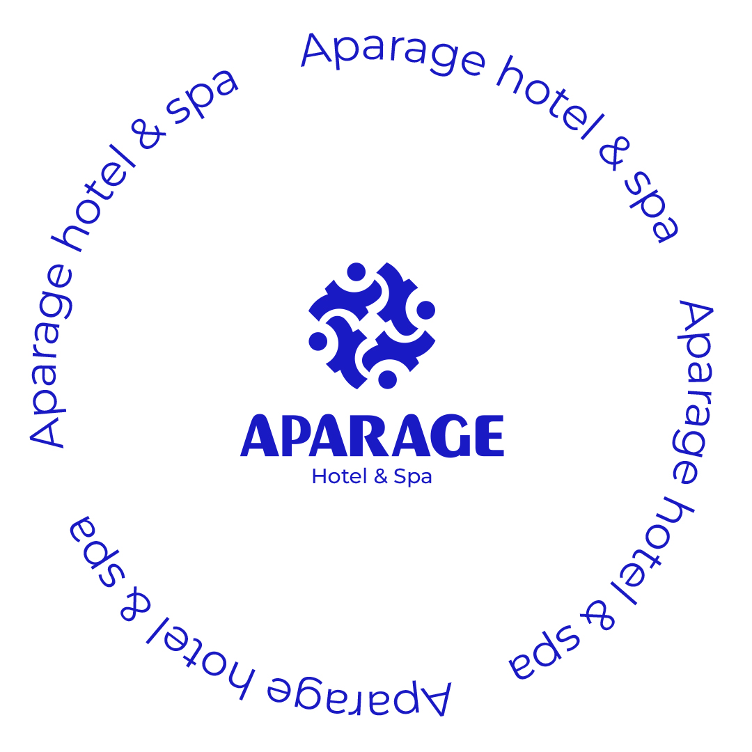 Aparage spa酒店logo設計vi設計，活力人形元素