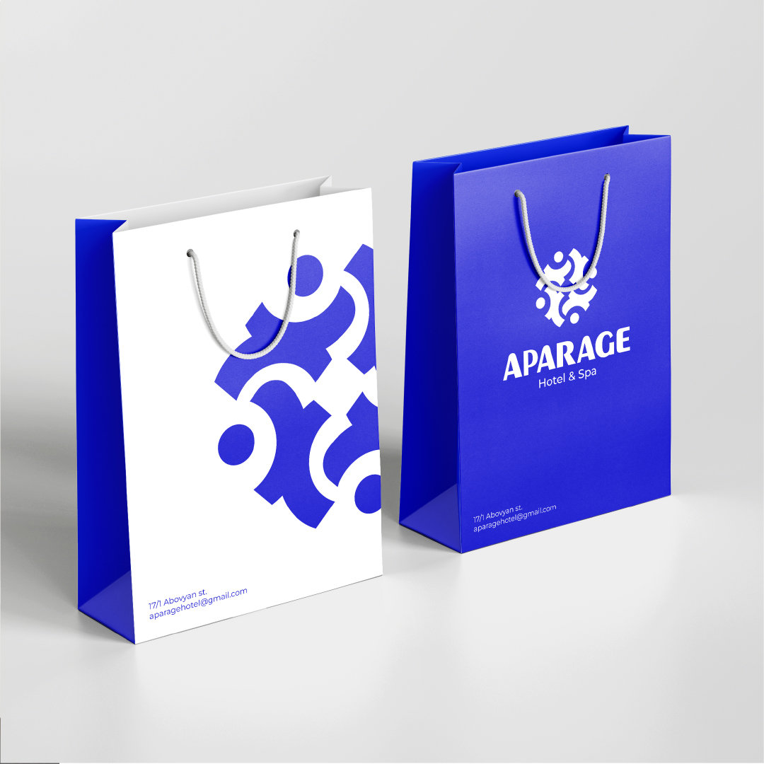 Aparage spa酒店logo設計vi設計，活力人形元素