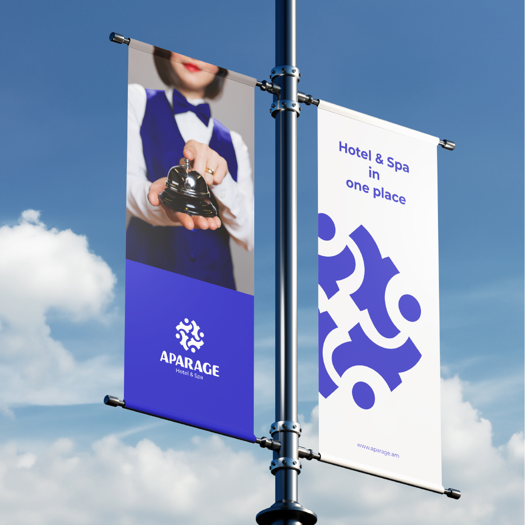 Aparage spa酒店logo設計vi設計，活力人形元素