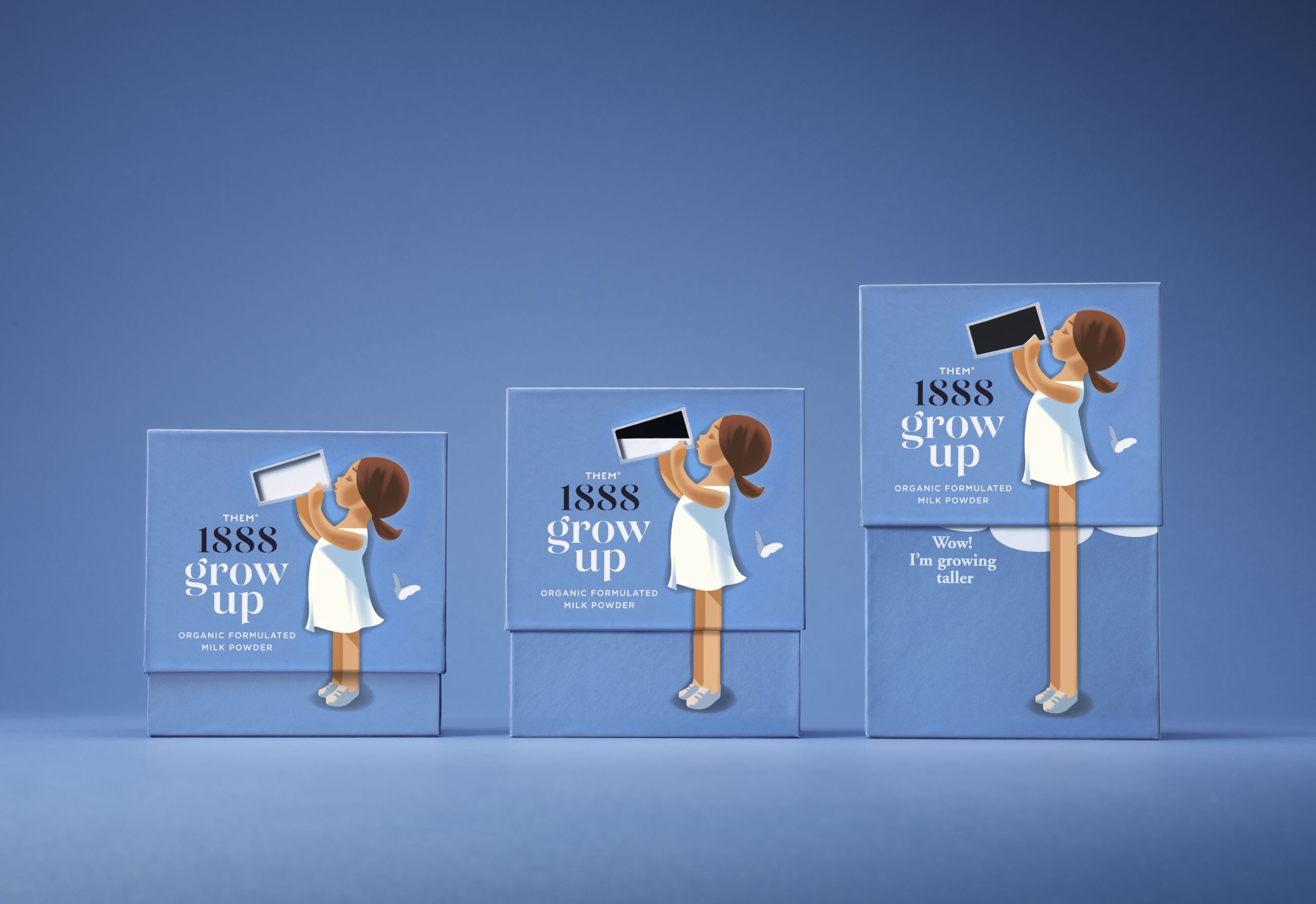 Them 1888 丹麥高端有機兒童奶粉袋裝盒裝亞洲市場包裝設計,北歐簡約風格 Them 1888 丹麥高端有機兒童奶粉袋裝盒裝亞洲市場包裝設計,北歐簡約風格