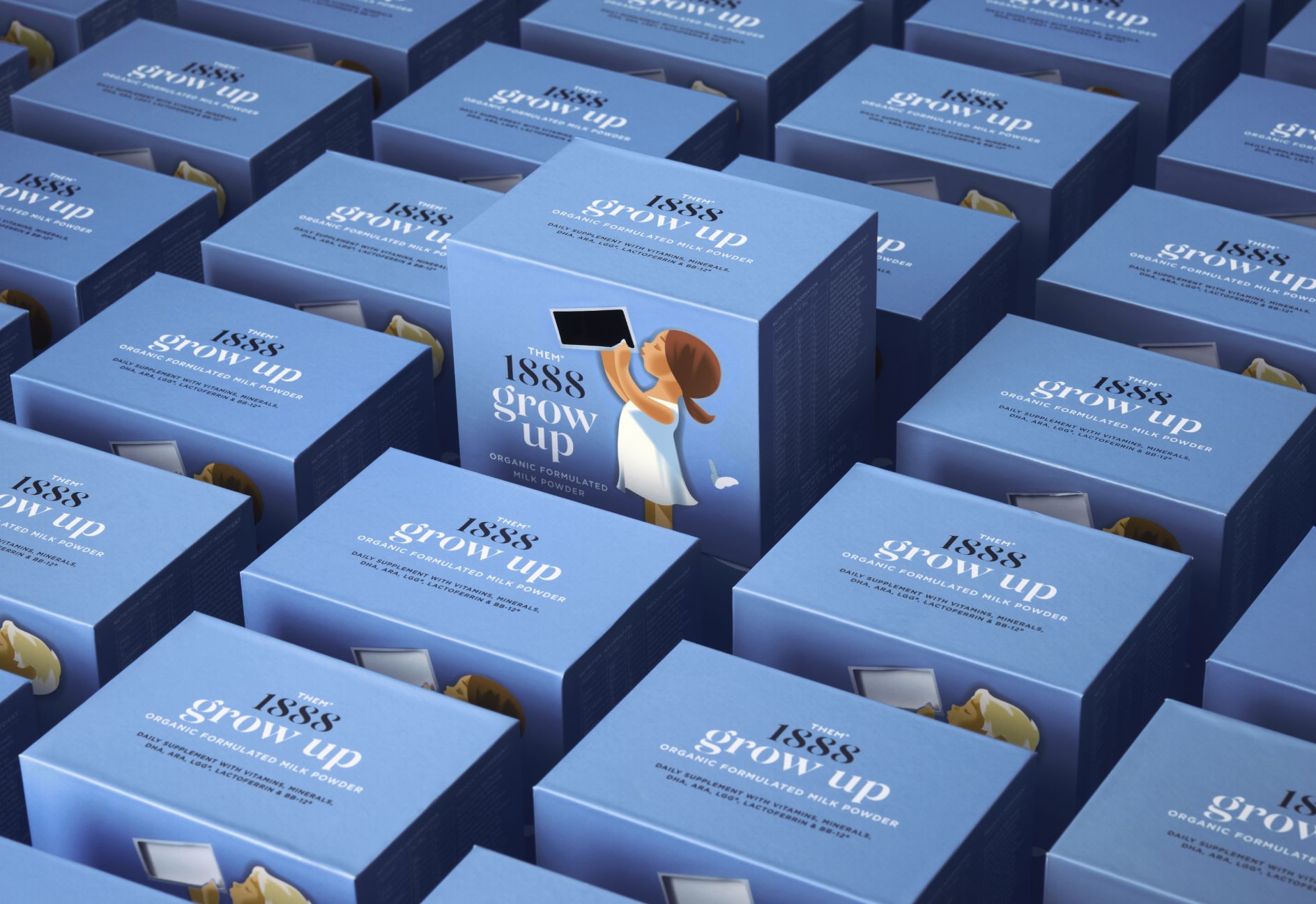 Them 1888 丹麥高端有機兒童奶粉袋裝盒裝亞洲市場包裝設計,北歐簡約風格 Them 1888 丹麥高端有機兒童奶粉袋裝盒裝亞洲市場包裝設計,北歐簡約風格