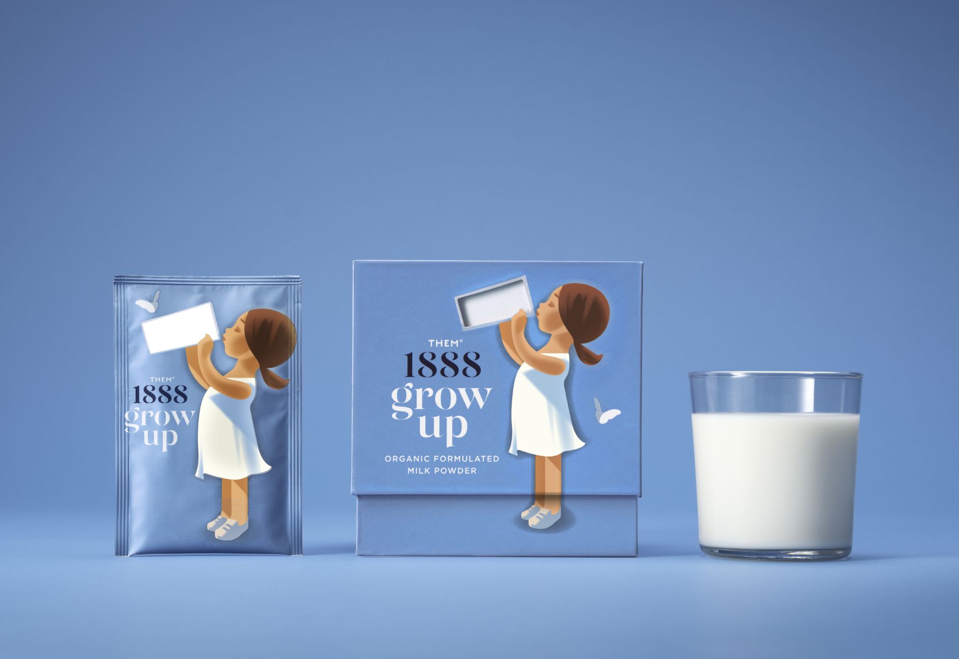 Them 1888 丹麥高端有機兒童奶粉袋裝盒裝亞洲市場包裝設計,北歐簡約風格 Them 1888 丹麥高端有機兒童奶粉袋裝盒裝亞洲市場包裝設計,北歐簡約風格