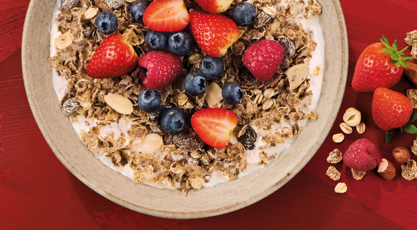 Alpen早餐谷物麥片打造新品牌與logo設計包裝設計，阿爾卑斯山插畫元素