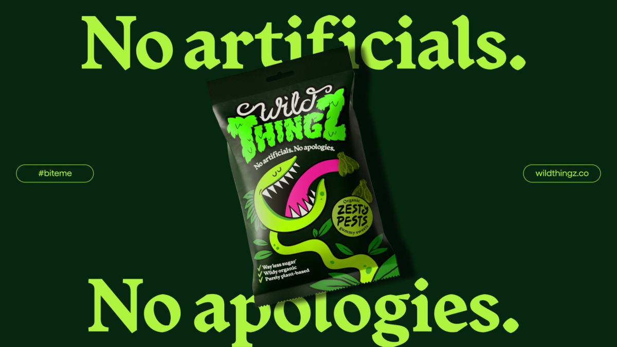Wild Thingz有機植物基糖果打造吸引潮流的兒童叛逆品牌包裝設計及蛇吉祥物設計