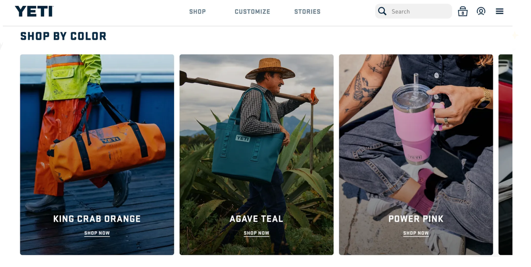  Yeti戶外用品品牌網(wǎng)站