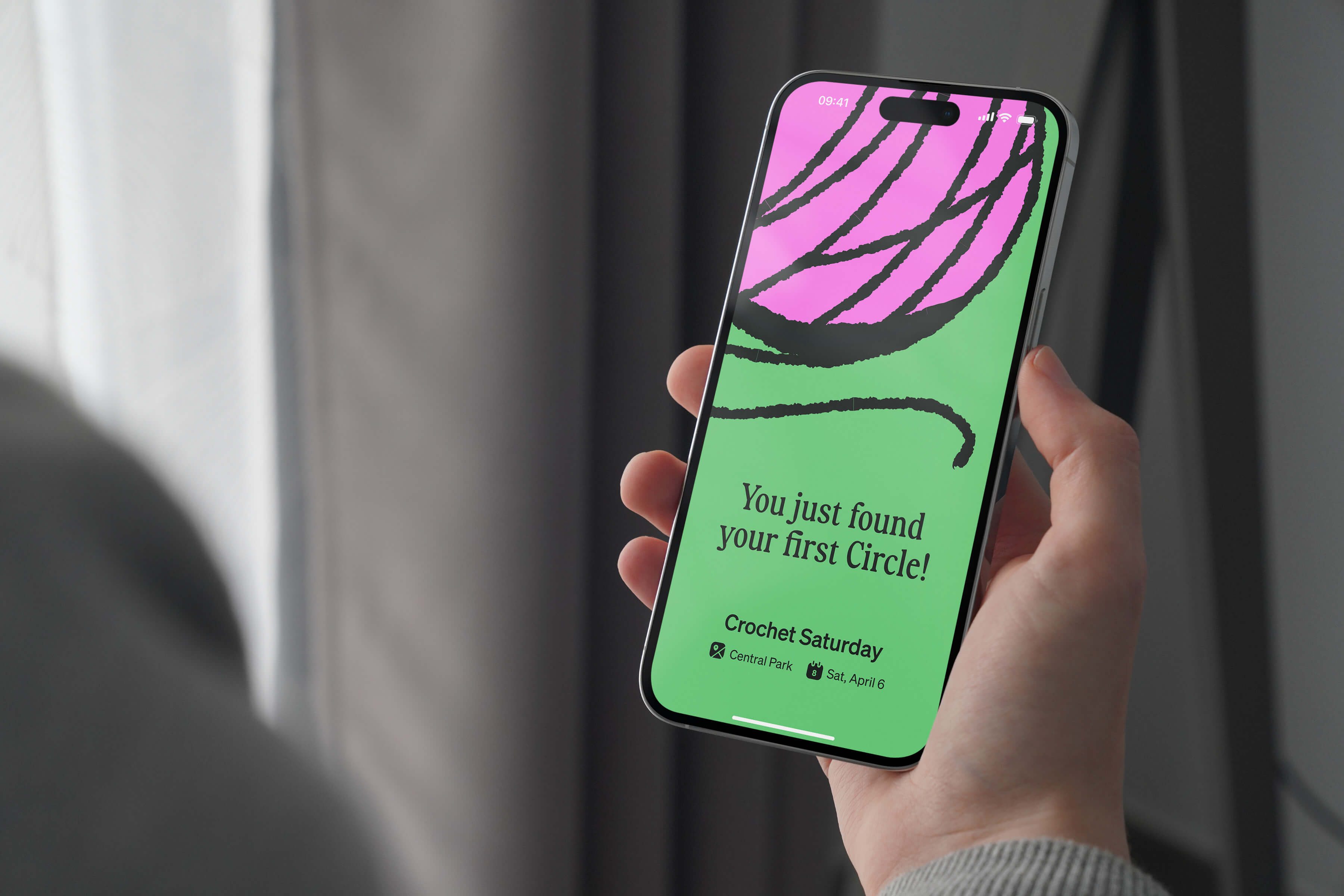 Yaar 移民社交軟件品牌形象設計logo設計ui界面設計，色線艷麗充滿兒童趣味