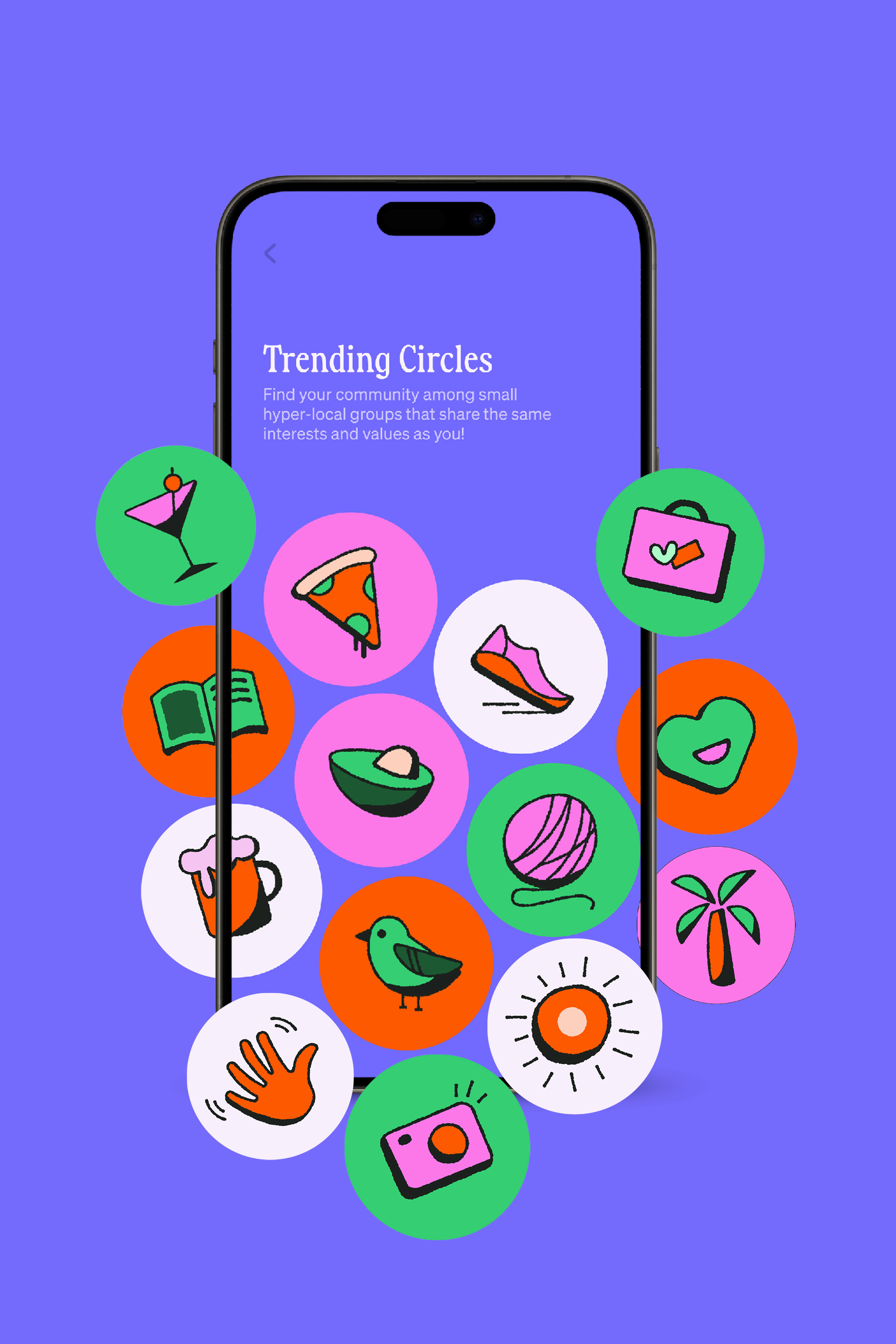 Yaar 移民社交軟件品牌形象設計logo設計ui界面設計，色線艷麗充滿兒童趣味