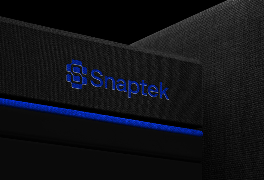 Snaptek 人工智能尖端科技品牌S字母logo設(shè)計vi設(shè)計，藍(lán)色科技風(fēng)