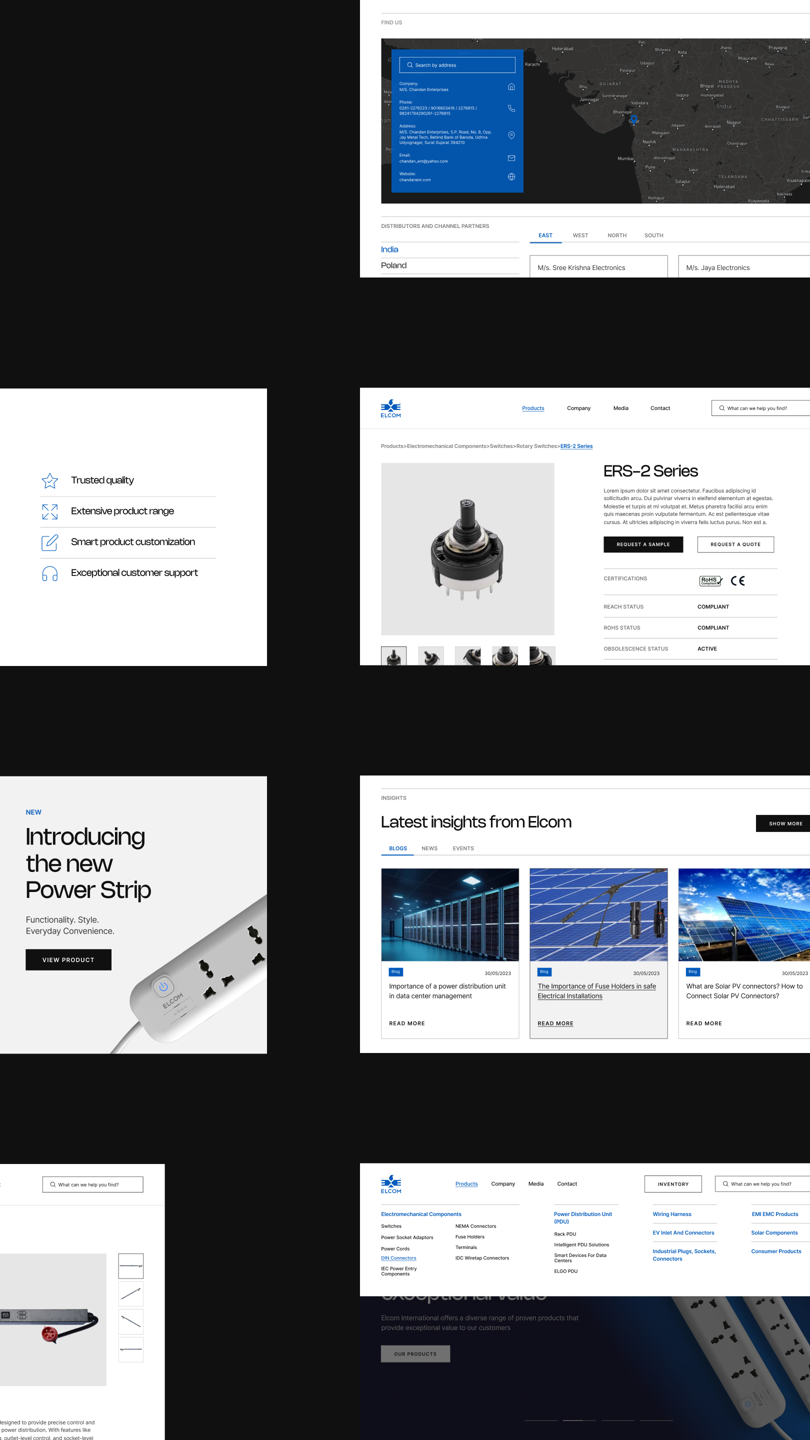 Elcom 機電電子元件品牌logo設計網站設計,專業清晰產生信任 Elcom 機電電子元件品牌logo設計網站設計,專業清晰產生信任
