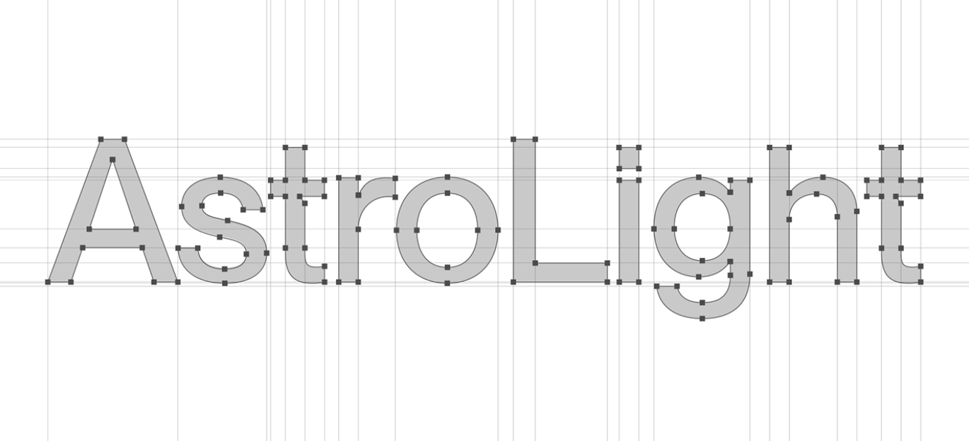 AstroLight LED照明品牌形象設計logo設計靈感源自數字LED像素