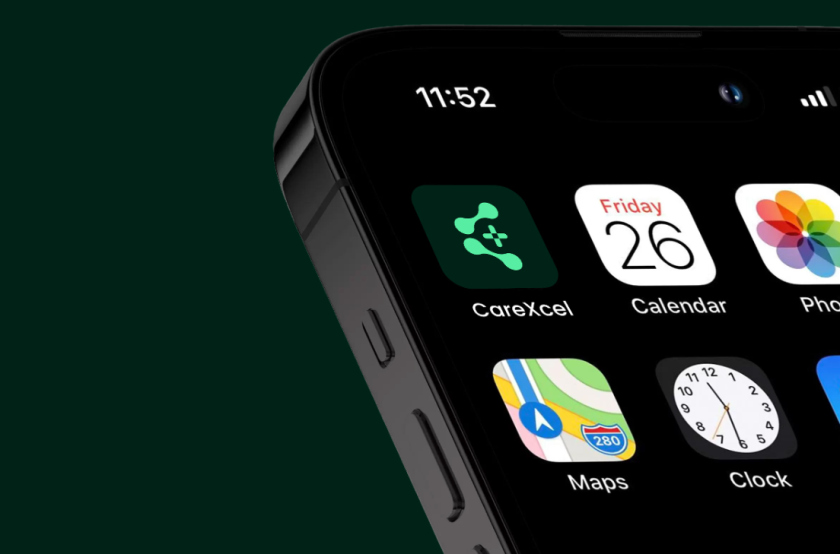 CareExcel 醫(yī)療保健解決方案公司logo設計vi設計，分子結構加十字