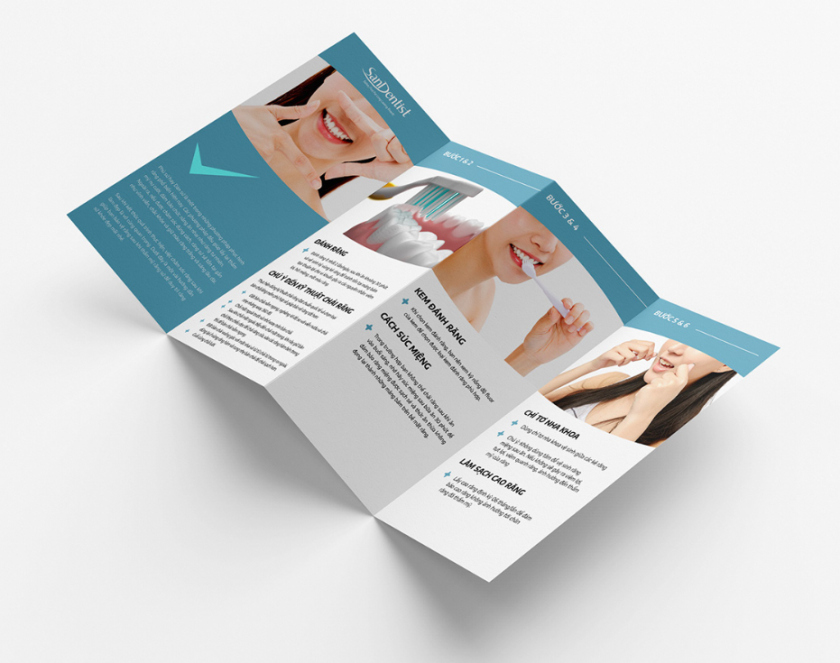 SanDentist 美容牙科品牌形象vi設計，清新風格突出安全與美麗