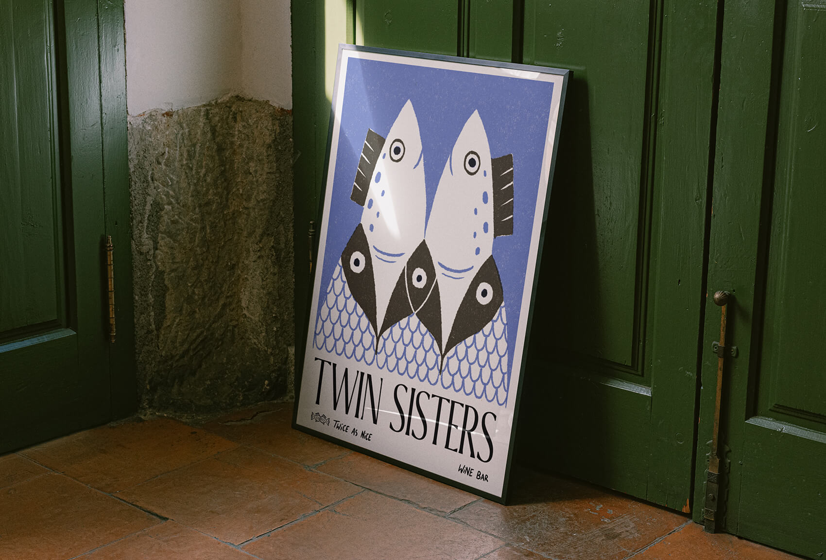 Twin Sisters 酒吧雙魚logo設(shè)計品牌視覺形象設(shè)計