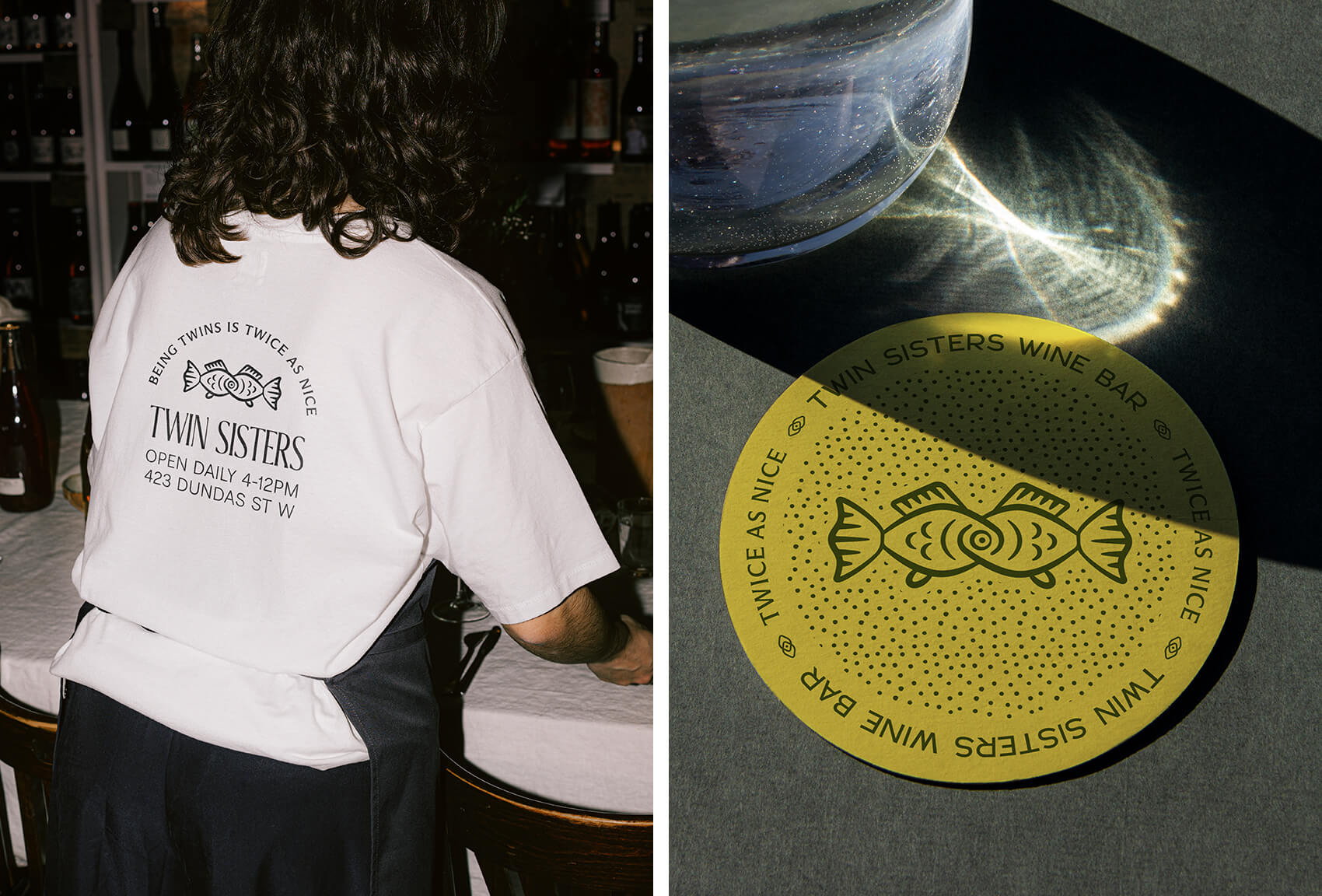 Twin Sisters 酒吧雙魚logo設(shè)計品牌視覺形象設(shè)計
